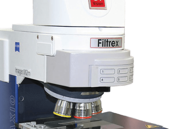 Cleanliness testing microscope on a transparent background